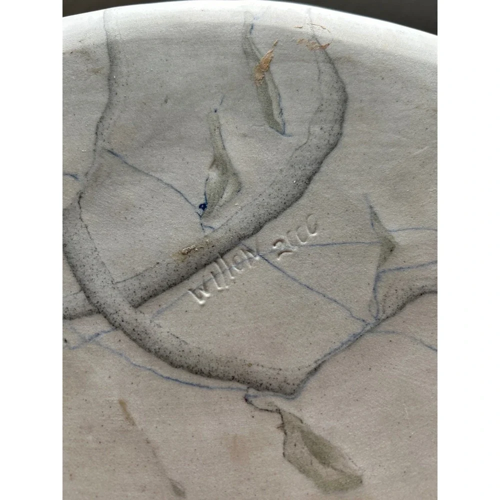 Handmade Ceramic Tray Willow 2000 Leaf Design Decorative Dish Art Piece